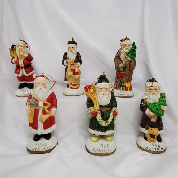 Collections Antique Santa Ornament Old World Santa's Porcelain Christmas - Picture 1 of 16
